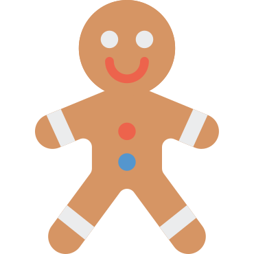 Christmas, gingerbread, man, xmas icon