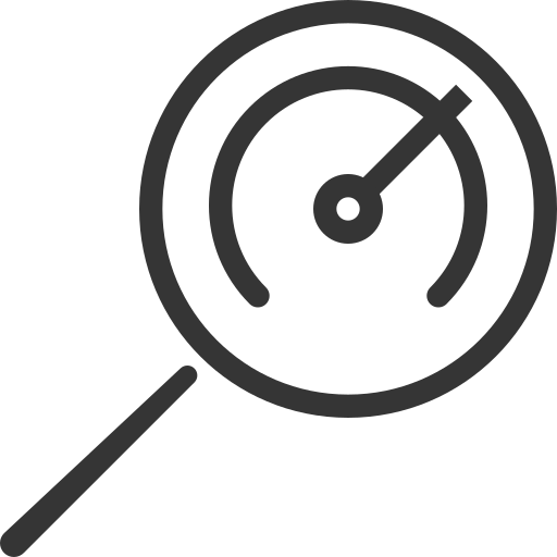 Engine, magnifier, search, speed, test icon