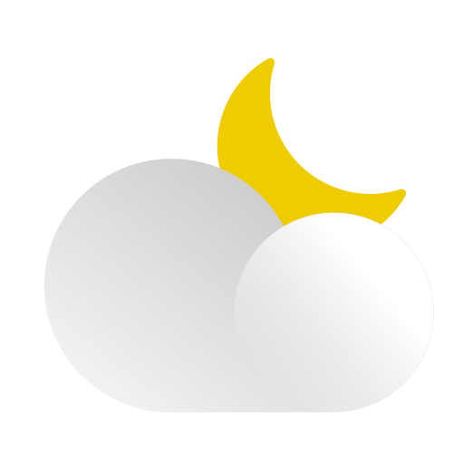 Cloud, cloudy, forecast, moon, night, weather icon