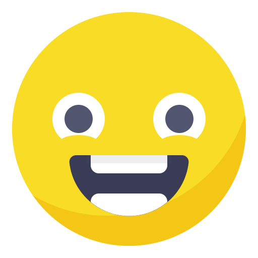 Excited, face, happy, positive, smile, smiley, welcoming icon