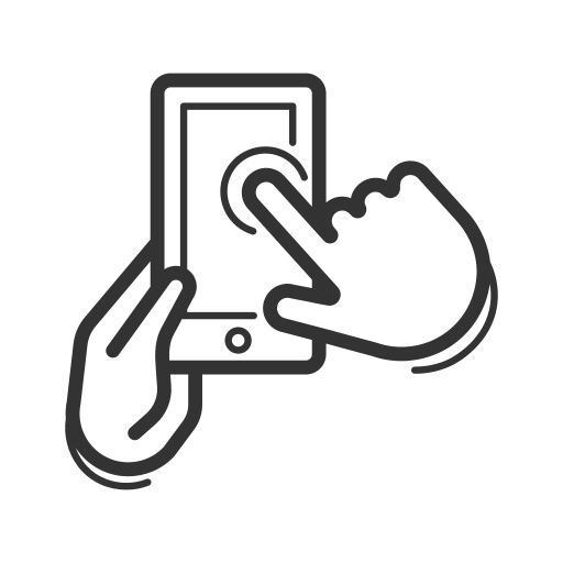 Handheld, device, gadget, gps, smartphone, swipe, gesture icon