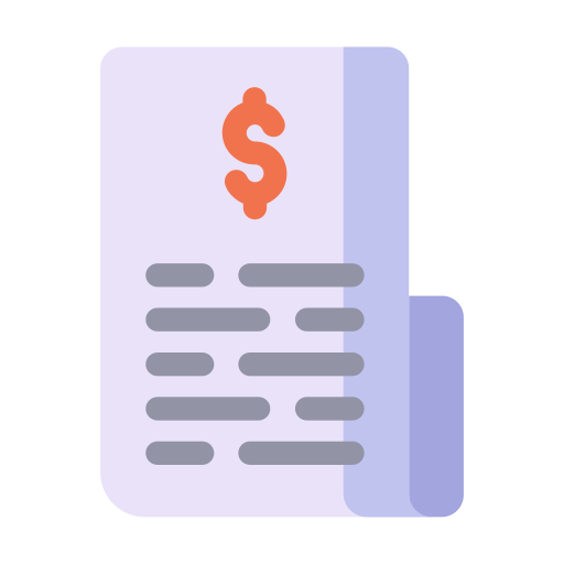 Cash, business, receipt, payment, invoice icon