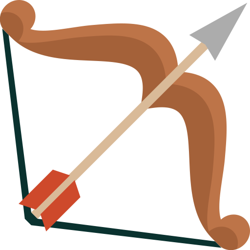 Bow, hunting, arrow, arrows, shoot, weapon icon