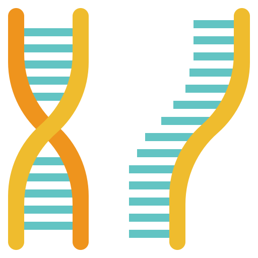 Dna, genetics, genomic, rna, strand, virus icon