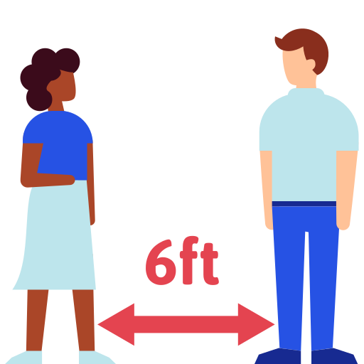 Distance, keep, social icon