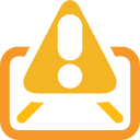 Mail, warning icon