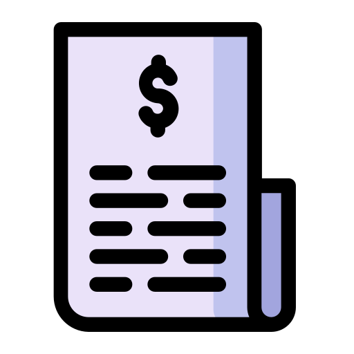 Payment, bill, invoice, receipt, business icon