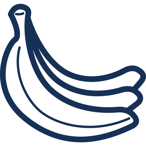 Bananas, food, fruit, health, healthy, organic icon