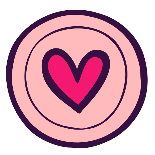 Circle, doodle, favorite, heart, like, plate, valentine icon