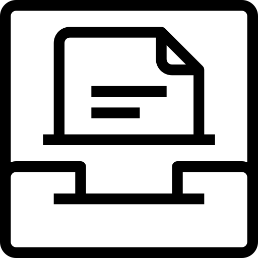 Object, inbox, web, essential icon