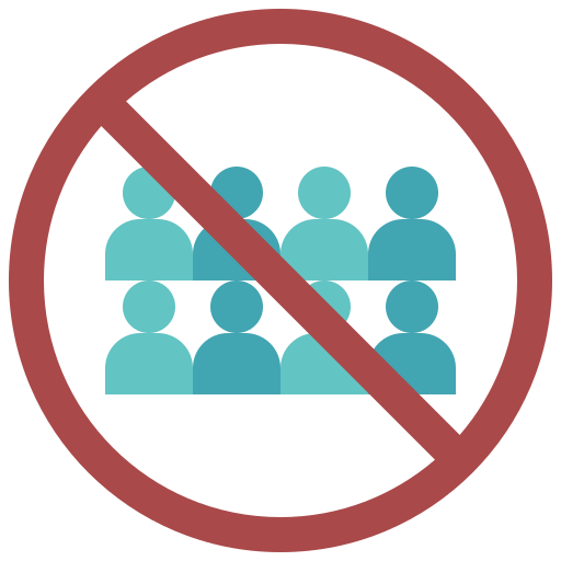 Avoid, contact, crowd, no, people, covid-19, corona icon