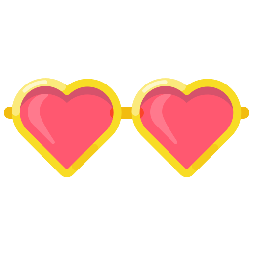 Glasses, hearts, layer, love, photo, pink, spectacles icon