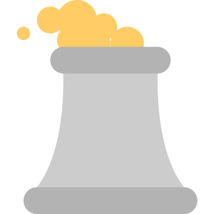 Industrial, plant, polution, power, toxic, waste icon