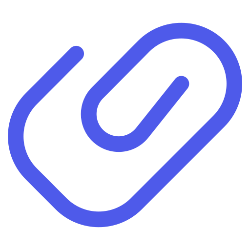 Attach, attachment, clip, paperclip icon