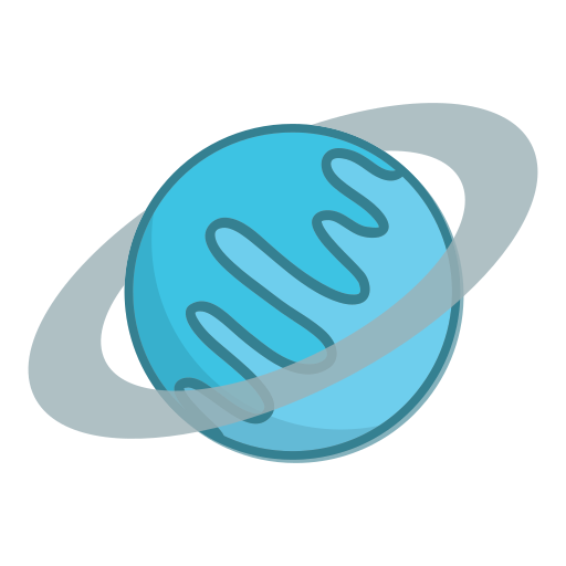 Planet, space, uranus icon