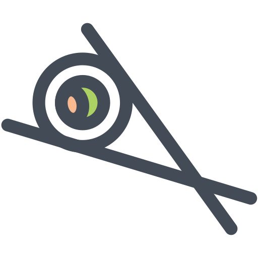 Food, japan, rice, sushi, chopsticks icon