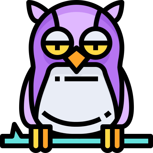 Owl, spooky, bird, animal, night icon