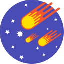 Comets,Cosmic,Rounded,Space,Stars,Mintie