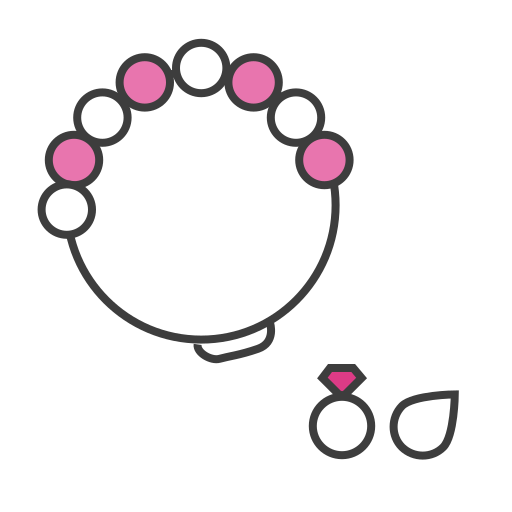 Bracelette, diamond, pearls, tiara, jewelery, accessories, ring icon