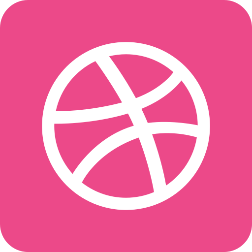 Dribbble, web, design, network, connection, online, communication icon