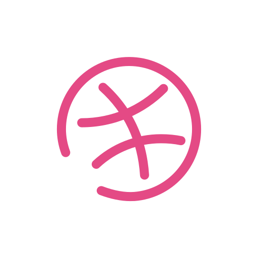 Ball, designer, dribbble, media, portofolio, social icon