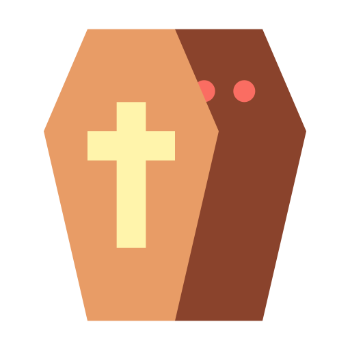 Casket, coffin, halloween, tomb icon