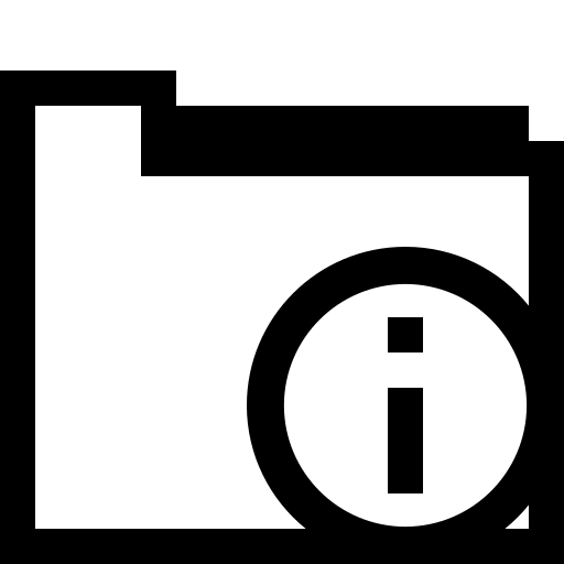 Information, folder, sans icon