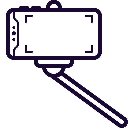 Camera, photo, selfy, stick icon