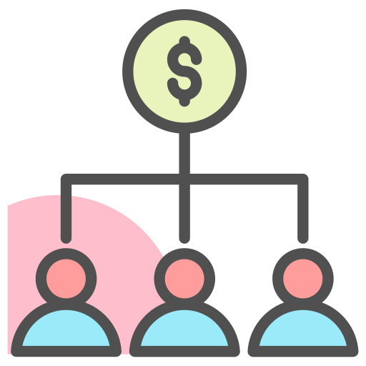Management, strategy, tearwork icon