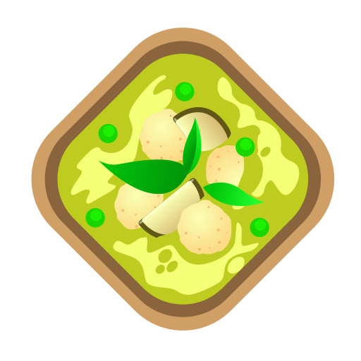 Curry, food, green, thai icon