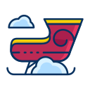 Christmas,Santa,Sleigh,Transport,Transportation,Winter