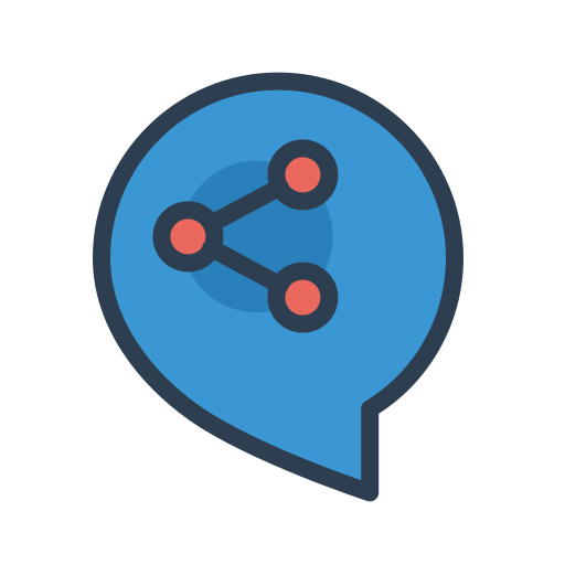 Communicate, connection, share, socialize icon