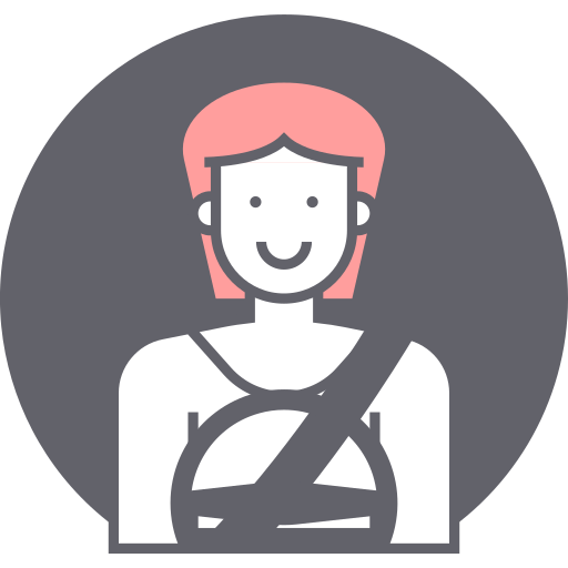 Avatar, driving, female, woman icon