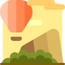 landscape,nature,mountain,hot air balloon