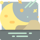 landscape,nature,stars,moon,night