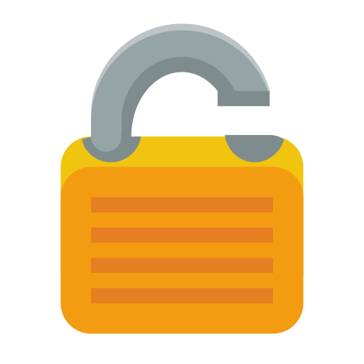 Lock, open icon