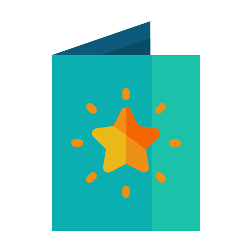 Bright, card, greeting, light, star icon