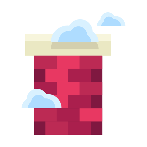 Chimney, fireplace, home, house icon