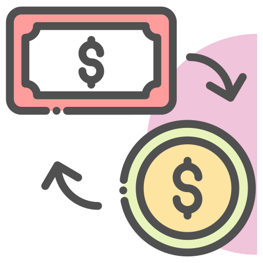 Currency, exchange, money, payment icon