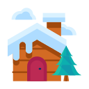 Cabin,Cloud,Forest,Home,House,Tree,Winter