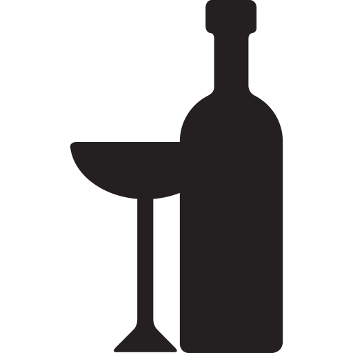 Bars, coffeeshops, glass, restaurant, wine icon