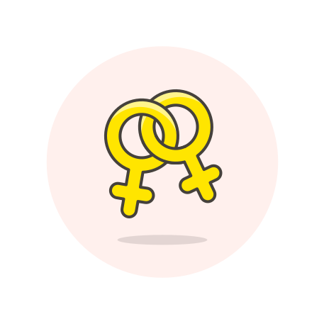 Female, lesbian, sign icon