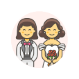 Gown,Lesbian,Suit,Wedding