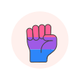 Bisexual,Fist,Flag,Hand