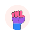 Bisexual,Fist,Flag,Hand