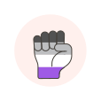 Asexual,Fist,Flag,Hand