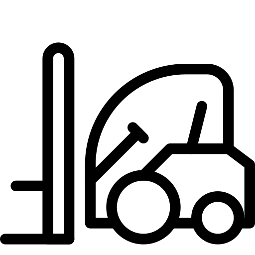Factory, warehouse, lift icon
