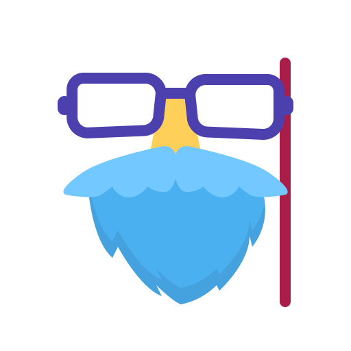 Eyeglass, mask, newyears, party icon