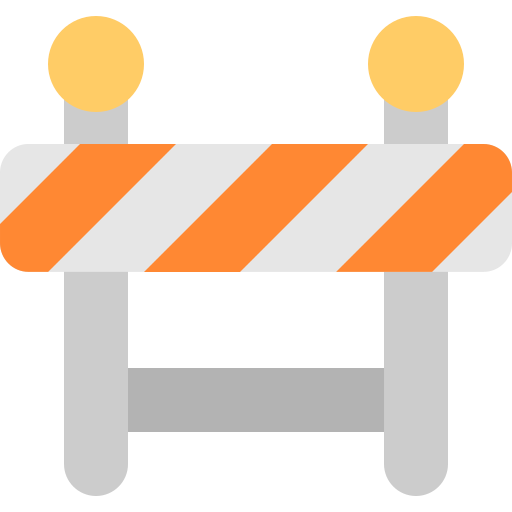Barricade, construction, man, traffic, under, worker, working icon