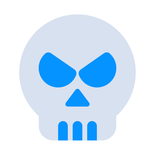 Danger, death, head, internet, security, skull, virus icon